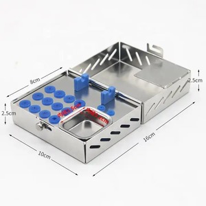 Caja de herramientas de implante dental Manual de acero inoxidable, bloque de soporte, controladores de implantes quirúrgicos, llave inglesa, equipo Dental de Metal ergonómico - Product Image 3