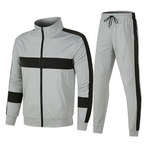 Ropa deportiva de invierno para hombre, chándal de entrenamiento para correr con parche lateral, traje de talla grande hecho para equipos deportivos - Product Image 1