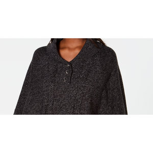 Poncho Nero con Collo a Scialle per Donna di Karen Scott, Taglia Piccola per la Stagione Autunnale - Product Image 2