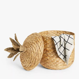Water Hyacinth Pineapple Storage <b>Basket</b> Handmade Storage <b>Basket</b> Wholesale eco-friendly Made in Vietnam - Product Image 1