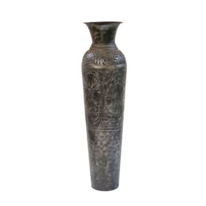 แจกันตั้งพื้นทำจากโลหะลายนูนสำหรับตกแต่งบ้านแจกันดอกไม้โลหะโบราณ - Product Image 4