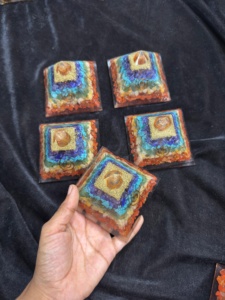 Pirámide de Orgón de 7 Chakras, Generador de Energía de Cristal con Cristales Naturales y Bobina de Cobre para Reiki, Meditación, Sanación, Decoración Feng Shui - Product Image 2