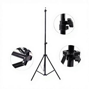 Trépied métallique extensible de 2,1 mètres avec design portable et étanche, capacité de charge de 3 kg pour la photographie et l'éclairage - Product Image 1