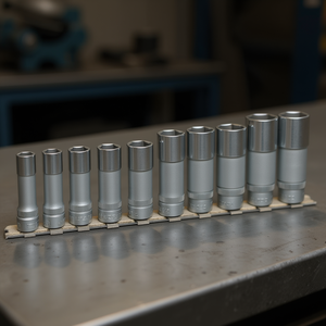 Juego de llaves de vaso cuadradas métricas largas de 6 puntas Hazet de 3/8'' con perfil de tracción (10 piezas) - Product Image 3