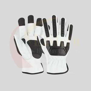 Guantes DE SEGURIDAD amarillos de cuero dividido de vaca de 10,5 pulgadas de fábrica barata, guantes de soldadura de trabajo de cuero para Trabajador, hombre y mujer - Product Image 6