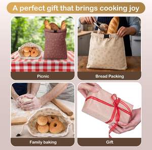 Sacs à <span class=keywords><strong>pain</strong></span> en cire d'abeille réutilisables pour pains artisanaux, écologiques, lavables et durables, sacs de conservation réutilisables - Product Image 4