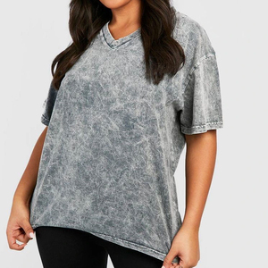 Camisetas de lavado ácido ecológicas para mujer, tela de lona de alta calidad, diseños de tallas personalizables de secado rápido, estilo nuevo - Product Image 5