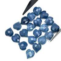 Opale bleue en forme de cœur 10 mm, pierre précieuse sculptée en vrac, vente en gros pour la fabrication de bijoux, fournisseur de pierres précieuses en vrac