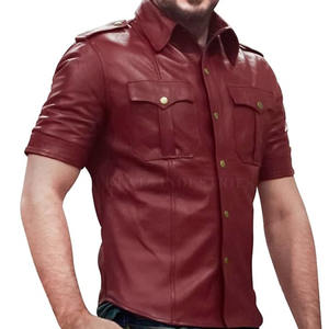 Personalizar precio al por mayor cómoda camisa de cuero de algodón Gay nueva llegada diseño atractivo camisas de cuero Gay - Product Image 4