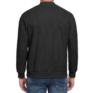 Offre Spéciale Blain blouson aviateur en daim noir pour hommes veste en cuir personnalisée décontracté Streetwear veste de couleur unie pour hommes - Product Image 5