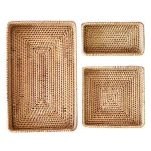 PRODUCTO SUPERIOR Bandeja de ratán tejida a mano personalizable de Vietnam para contenedores de alimentos Herramientas de cocina y artículos para el hogar - Product Image 1