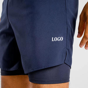 Pantalones cortos de entrenamiento personalizados para hombre con función de secado rápido transpirable 100% algodón colores sólidos logotipo personalizado ropa informal de verano - Product Image 2