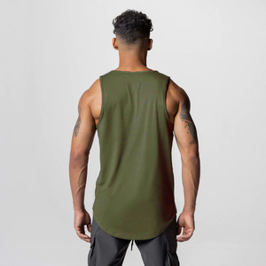 Wholesales Color Customized Logo <b>Men</b> Rib Fabric Spandex Cotton Collar Casual <b>Singlets</b> <b>Men</b> Vest O Neck <b>Men</b> Tank Top - Product Image 4