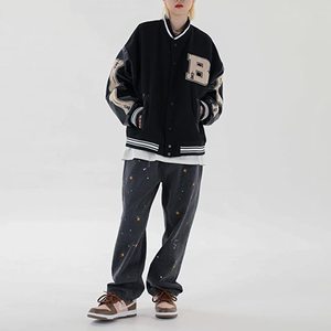 2026 hommes personnalisé hiver nouvelle mode université veste en cuir de vache manches Letterman Varsity Baseball vestes pour unisexe - Product Image 2
