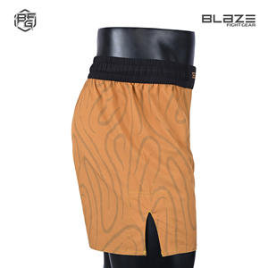 Pantalones cortos de MMA hechos a medida al mejor precio, cómodos, Spandex, cintura elástica, patrón ecológico, decoración para gimnasio - Product Image 4