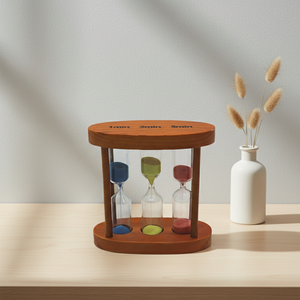 Reloj de Arena de Vidrio de Buena Calidad 8100311, 15 ml, Portátil, Duradero, Diseño Nórdico, Seguro y Suave para Oficina/Hogar, Momentos Críticos - Product Image 4