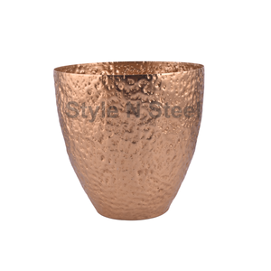 Refroidisseur de vin en acier inoxydable KLP Bar Whisky Seau à glace Design classique avec placage de cuivre Refroidisseur de vin de luxe durable en cuivre - Product Image 1