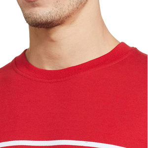 Pull décontracté en maille à col rond rayé rouge marine pour homme, coupe classique, en coton respirant, dernière collection, idéal pour l'automne - Product Image 5