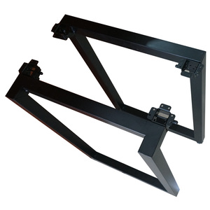 Industrial-Style <b>Folding</b> <b>Table</b> 73cm Black Static-Electric Painted - Product Image 3