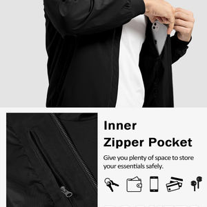 Chaqueta Cortavientos Personalizada con Logotipo, Impermeable, Moderna, Elegante, Ligera, Informal, Clásica para Hombre - Product Image 3