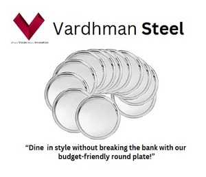 จานกลมสแตนเลสสำหรับอาหารค่ำ เหมาะสำหรับร้านอาหาร โรงแรม และเป็นของขวัญที่ดี - Product Image 2