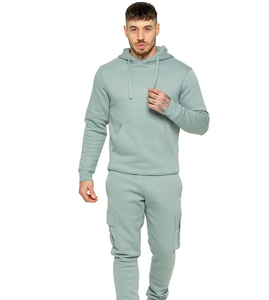 Pulls à capuche vert menthe à la mode et joggeurs cargo Confort ultime Look élégant Parfait pour une tenue décontractée - Product Image 2