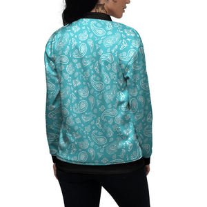 <b>Women's</b> <b>Lightweight</b> Breathable Bomber <b>Jacket</b> with Zip-up Long Sleeves and Pockets Custom Logo Cotton-Filled Raglan Design - Product Image 5