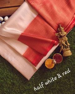 Sari en soie original Minakari avec bordure lourde en zari et travail de tissage lourd pour les femmes, fête, festival, vêtements indiens et pakistanais - Product Image 2