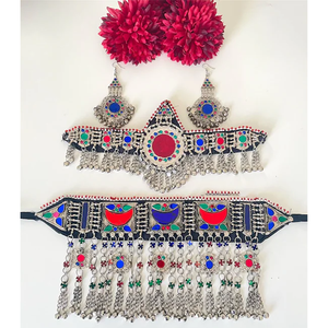 <b>Top</b> Trending Afghan Jewelry Set Necklace <b>Earrings</b> Bridal Party Wear Jewelry Wholesale Supplier - Product Image 5