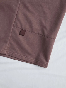 T-shirt à manches courtes d'été décontracté pour hommes respirant en polyester coupe décontractée poche poitrine manches coutures col rond haut de couleur unie - Product Image 6