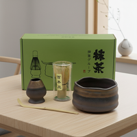 Fabricant Direct 3460875Set Accessoires de Thé en Céramique Résistants à la Chaleur Style Japandi Ensemble Matcha en Grès