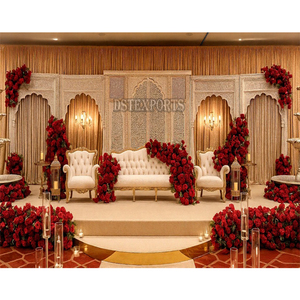 แผงโค้งไม้ขนาดใหญ่สำหรับตกแต่งมุสลิมวอลิมากรอบไม้สำหรับตกแต่งเวทีแต่งงานกรอบไม้สำหรับนักออกแบบตามสั่ง - Product Image 3