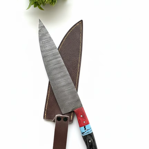 Cuchillo de Chef Profesional Hecho a Mano, Hoja Forjada de Acero con Alto Contenido de Carbono con Diseño Equilibrado y Mango Ergonómico de Madera, Multi Precisión - Product Image 1