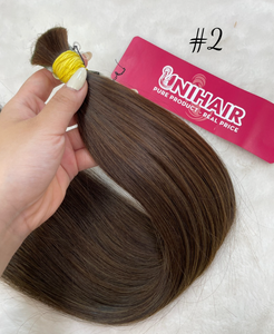 Paquet en vrac de cheveux du Vietnam 100% cheveux humains vierges bruts non transformés en vrac droits naturels en couleur - Product Image 2