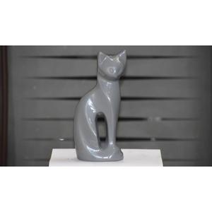 โกศใส่กระดูกสัตว์สำหรับงานศพทำด้วยมืองานฝีมือโลหะโกศเผาศพแมวดำสำหรับเก็บขี้เถ้าสัตว์เลี้ยงที่ระลึก - Product Image 3