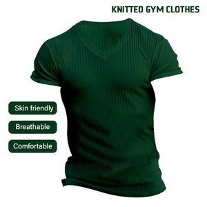 T-shirt de sport à logo personnalisé pour hommes, vêtements d'entraînement de sport à séchage rapide avec compresse, chemise de sport avec imprimé graphique - Product Image 5