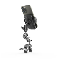 Support de téléphone portable pour tapis roulant, vélo, poussette, fauteuil roulant et bureau - Fixation flexible et réglable sur guidon, chargeur inclus
