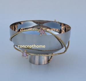 Tazones Desechables de Acero Inoxidable y Latón para Ensaladas y Frutas, Decorativos para Fiestas, de Doble Pared, Ecológicos, para Mostradores y Mesas - Product Image 4