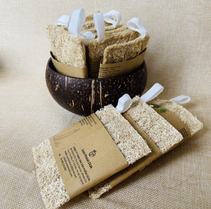 ฟองน้ําอาบน้ําธรรมชาติคุณภาพสูงสครับฝักบัวไม่ฟอกขาว/ฟองน้ํา Loofah ร่างกายและใบหน้า ราคาถูกที่สุดผลิตในเวียดนาม - Product Image 5