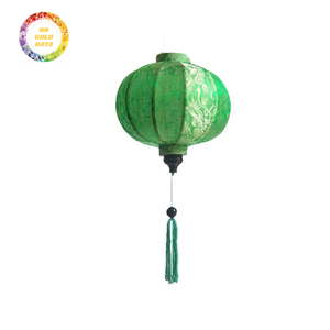 Linterna de seda de bambú vietnamita estilo Hoi An luz plegable hecha a mano para la decoración de la boda del jardín del hogar - Product Image 2