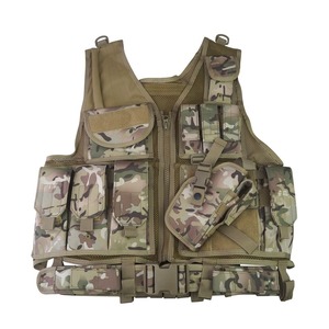 Gilet tactique noir taille unique en Cordura, modèle Cross Draw, avec système de poitrine BTP et MOLLE réglable - Product Image 1