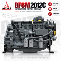 Moteur diesel DEUTZ BF6M 2012C 155KW 208HP 2500RPM refroidi par eau, turbo, moteur industriel pour machines mobiles de construction