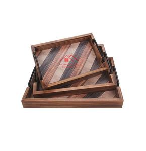 2025 meilleure vente de plateau de service de nourriture en bois décoratif pour maison de luxe - Product Image 5