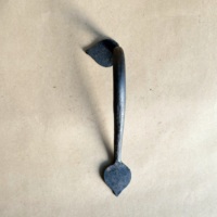 Poignée de porte en fer forgé suspendue, poignées de porte en métal forgé, finition noire, style vintage, écologique pour la maison, les hôtels, les villas