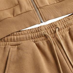 Conjuntos Deportivos Personalizados para Mujer, 100% Algodón, Felpa Francesa, Lavado Ácido Vintage, Sudadera con Capucha y Pantalones Deportivos, Ropa Deportiva Activa - Product Image 5