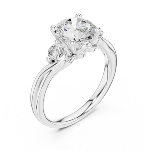 Glowvine Jewels 18K Gold Lab Grown Diamond Round Brilliant Cut Ethnic Style Couple Matching <b>Rings</b> - Product Image 4