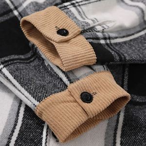 Casual Plaid Flannel <b>Shirt</b> <b>Button</b> Down Lapel Collar Knit Polyester Spring Fall Regular Fit OEM Manufacturer - Product Image 6