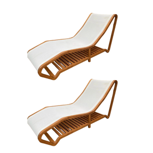 Chaise de loisirs chaise de soleil en rotin avec cadre en bois chaise de piscine lit de plage chaise longue extérieure fabriquée en Indonésie - Product Image 3