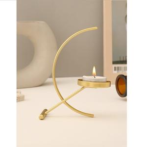 เชิงเทียนโลหะสำหรับตกแต่งบ้านเชิงเทียนสำหรับให้แสงสว่างและชุดโหลเทียนตกแต่งแบบโบราณมีสไตล์ - Product Image 3