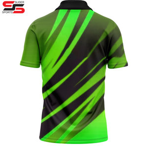 Chemises de golf pour hommes en polyester et élasthanne, motif dégradé, impression par sublimation, séchage rapide, polo - Product Image 6